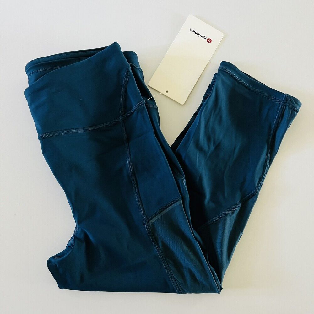 LULULEMON ATHLETICA Night Diver Always Airy HR Run Crop 19" Leggings - US 6